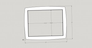 Cutting board template (SketchUp model).