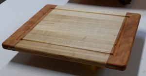 The maple and cherry cutting board.