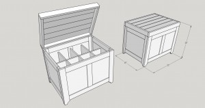 SketchUp model of Bill and Amy's shoe box.