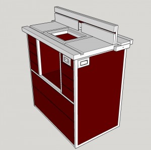 SketchUp model for a new router table.