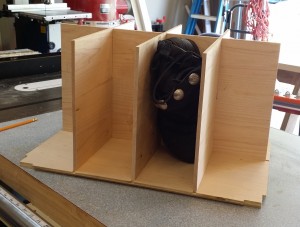 Interior of the shoe box, dry fitted together.