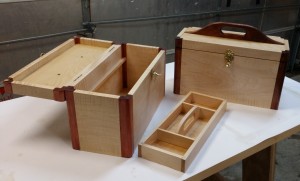 Finished plunder boxes with tray.