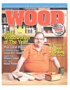 My mock WOOD Magazine cover; a party favor from Weekend with WOOD 2016