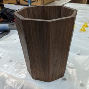 Walnut Trash Can